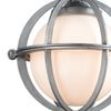 Aubridge 10"w Weathered Zinc Orb Mini Pendant with Opal Glass Ceiling Elk Lighting 