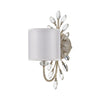 Asbury Aged Silver Wall Sconce with Silver Organza Shade Wall Elk Lighting 