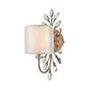 Asbury Aged Silver Wall Sconce with Silver Organza Shade Wall Elk Lighting Default Value 