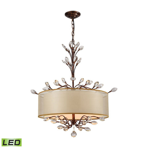 Asbury 4 Light LED Chandelier In Spanish Bronze Ceiling Elk Lighting 