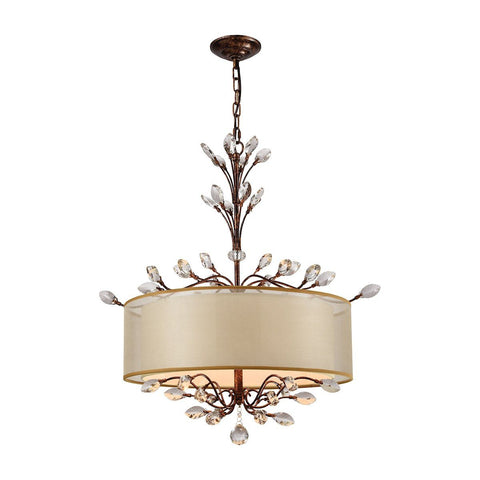 Asbury 4 Light Chandelier In Spanish Bronze Ceiling Elk Lighting 