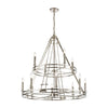 Bergamo 12-Light Chandelier in Polished Nickel Ceiling Elk Lighting 