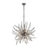 Naples 11-Light Pendant in Dark Graphite with Clear Crystal Ceiling Elk Lighting 