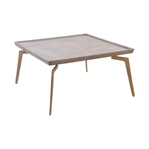 Larocca Coffee Table in Soft Gold and Grey Birch Veneer Furniture ELK Home 