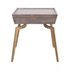 Larocca Accent Table in Soft Gold and Grey Birch Veneer Furniture ELK Home 