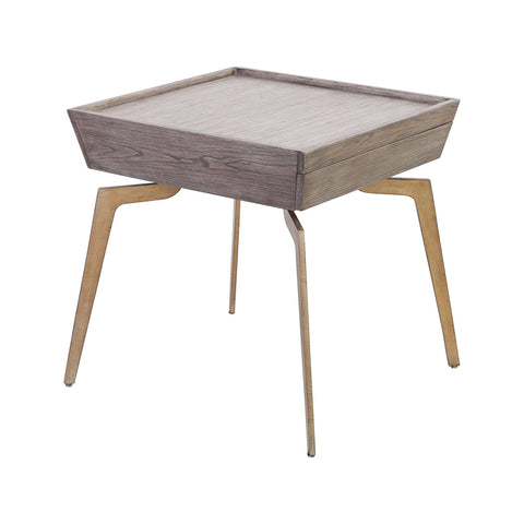 Larocca Accent Table in Soft Gold and Grey Birch Veneer Furniture ELK Home 