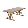 Better Ending Coffee Table in Bright Aged Gold and Brown Stained Solid Pine Furniture ELK Home 