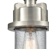 Briggs 6" Mini Pendant / Flush Mount - Weathered Zinc/Satin Nickel Ceiling Elk Lighting 