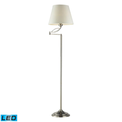 Elysburg 1 Light LED Floor Lamp In Satin Nickel Lamps Dimond Lighting 