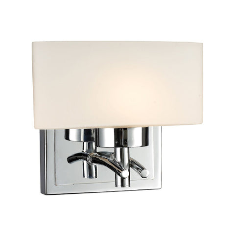 Eastbrook 1 Light Wall Sconce In Polished Chrome And Opal White Glass Wall Sconce Elk Lighting 