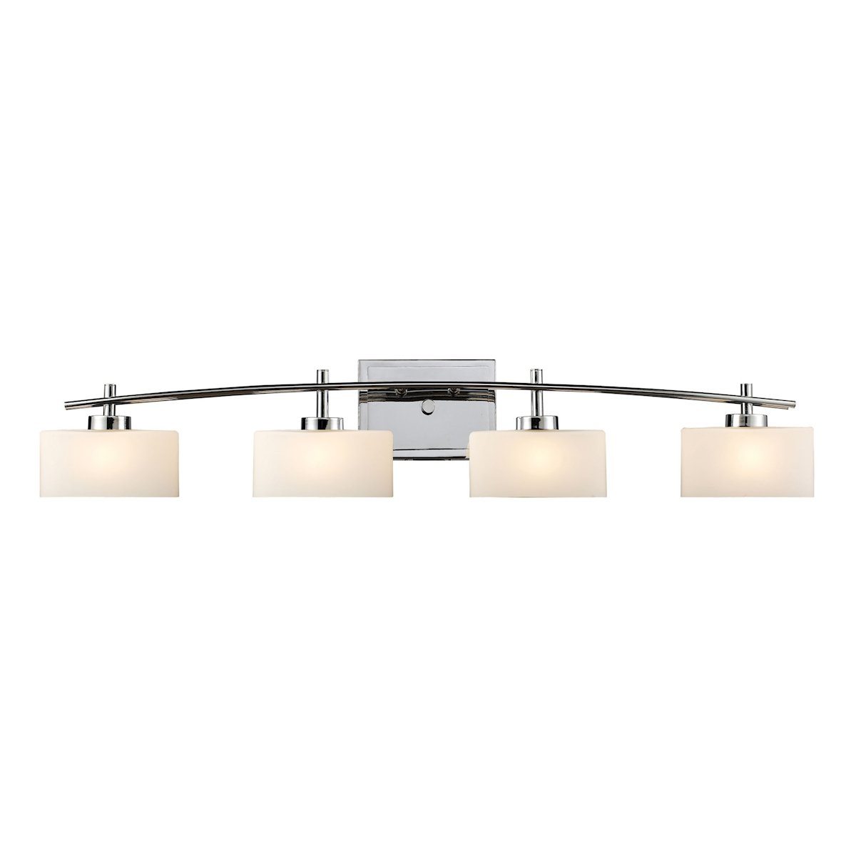 Eastbrook 4 Light Vanity In Polished Chrome And Opal White Glass Wall Elk Lighting 