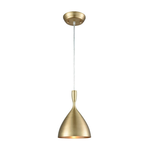Spun Aluminum Pendant In French Brass Ceiling Elk Lighting 