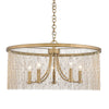 Marilyn 25"w Chandelier in Peruvian Gold with Crystal Strands Ceiling Golden Lighting 