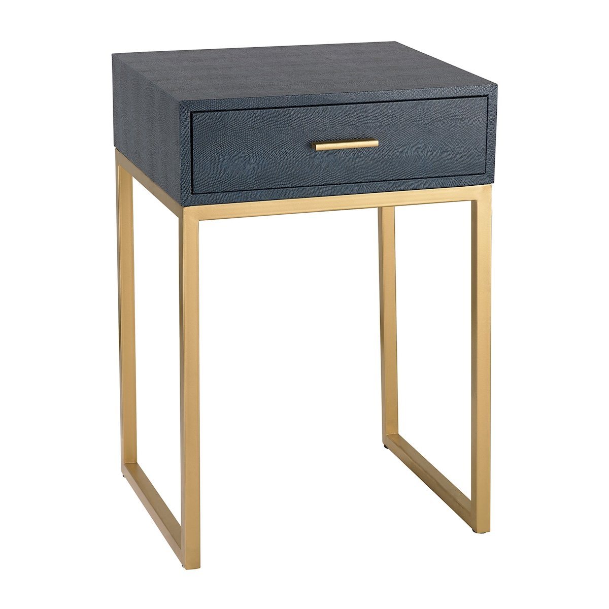 Shagreen Side Table In Navy Furniture Sterling 