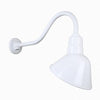 10" Gooseneck Light Angle Shade, QSNHL-A Arm (Choose Finish and Accessory Options) Outdoor Hi-Lite White (none) 