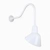 10" Gooseneck Light Angle Shade, QSNHL-H Arm (Choose Finish and Accessory Options) Outdoor Hi-Lite White (none) 