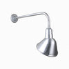 10" Gooseneck Light Angle Shade, QSNB-13 Arm (Choose Finish and Accessory Options) Outdoor Hi-Lite Galvanized (none) 