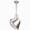 Warehouse 10"w Ceiling Light with 12" Stem (Choose Finish and Accessories) Ceiling Hi-Lite Galvanized Wire Guard 