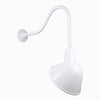 12" Gooseneck Light Angle Shade, QSNHL-H Arm (Choose Finish and Accessory Options) Outdoor Hi-Lite White (none) 