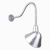 12" Gooseneck Light Angle Shade, QSNHL-H Arm (Choose Finish and Accessory Options) Outdoor Hi-Lite Galvanized (none) 