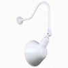 12" Gooseneck Light Angle Shade, QSNHL-H Arm (Choose Finish and Accessory Options) Outdoor Hi-Lite White Swivel Knuckle 