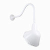 12" Gooseneck Light Angle Shade, QSNHL-H Arm (Choose Finish and Accessory Options) Outdoor Hi-Lite White Wire Guard 