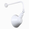 12" Gooseneck Light Angle Shade, QSNB-13 Arm (Choose Finish and Accessory Options) Outdoor Hi-Lite White Swivel Knuckle 