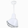 Warehouse 10"w Ceiling Light with 12" Stem (Choose Finish and Accessories) Ceiling Hi-Lite White Wire Guard and Swivel Canopy 