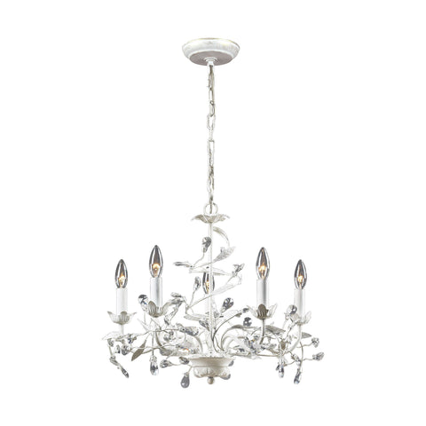 Circeo 5 Light Chandelier In Antique White Ceiling Elk Lighting 