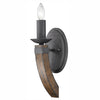 Madera 1 Light Wall Sconce Torchiere in Black Iron Wall Golden Lighting 
