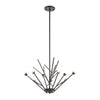 Ocotillo 6-Light Chandelier in Oil Rubbed Bronze with Frosted Glass Ceiling Elk Lighting 