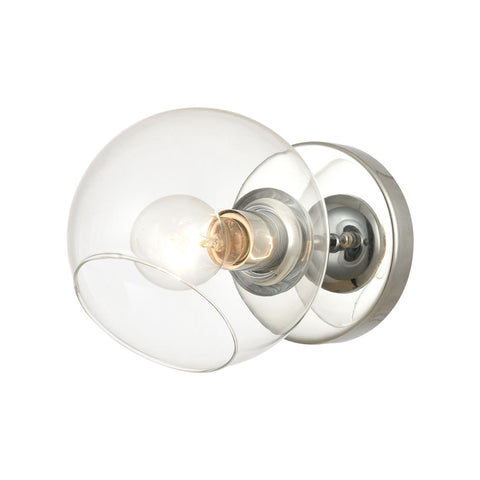 Claro 1-Light Vanity Light in Polished Chrome with Clear Glass