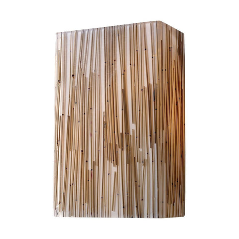 Modern Organics-2-Light Sconce in Bamboo Stem Material in Pol Chr Wall Elk Lighting 