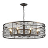 Bijoux 8 Light Chandelier in Brushed Etruscan Bronze Ceiling Golden Lighting 