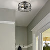 Bijoux Semi-Flush in Brushed Etruscan Bronze Ceiling Golden Lighting 