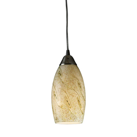Galaxy LED Pendant In Creamy Mint And Satin Nickel Ceiling Elk Lighting 