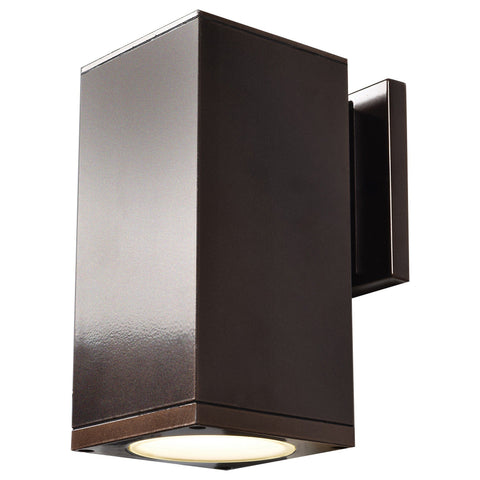 Bayside (s) Outdoor Square Cylinder Wall Fixture - Bronze Wall Access Lighting 