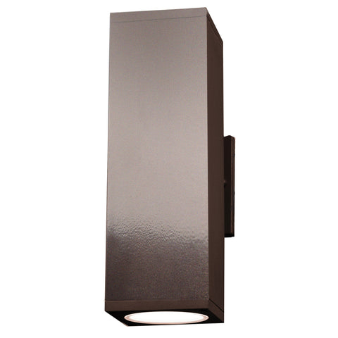 Bayside (m) Outdoor Square Cylinder Wall Fixture - Bronze Wall Access Lighting 