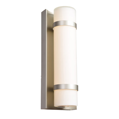 Cilindro (s) LED Outdoor Wall Fixture - Brushed Steel Wall Access Lighting 