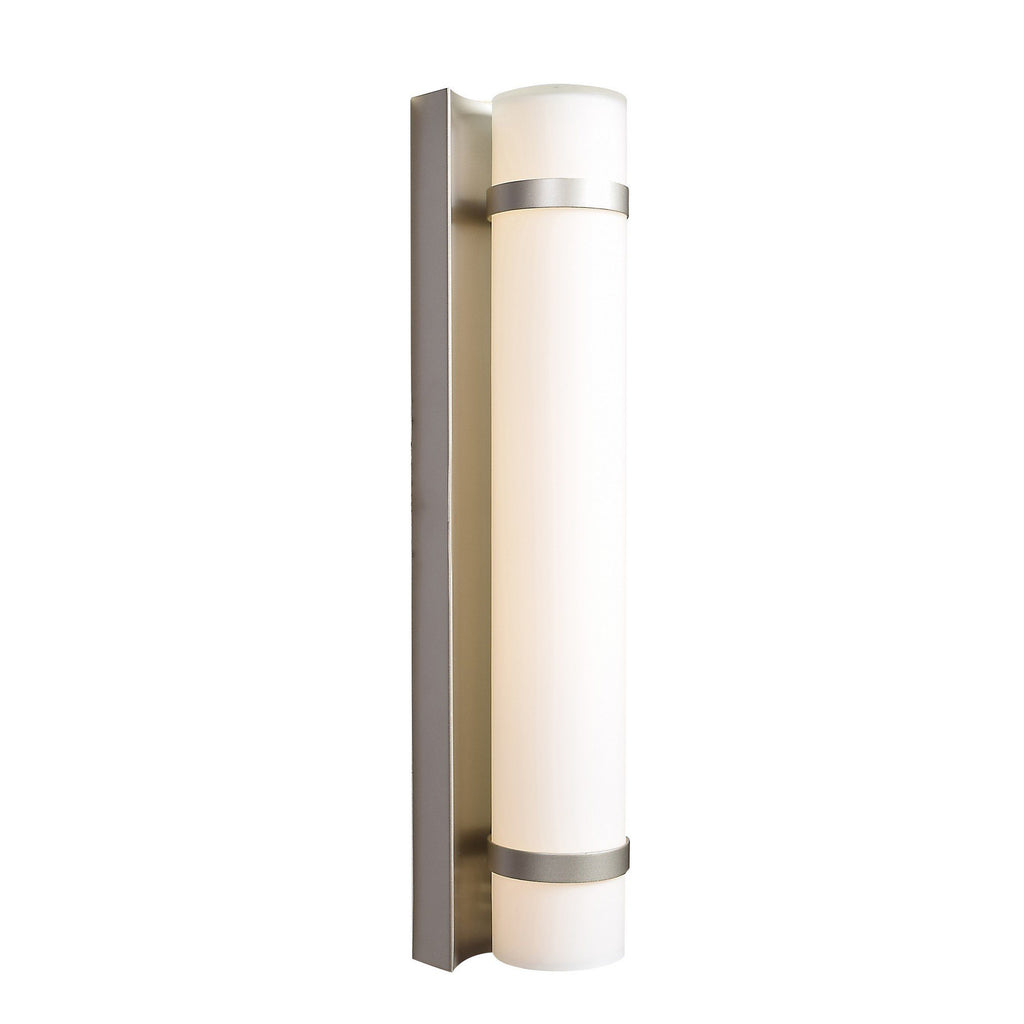 Cilindro (l) LED Outdoor Wall Fixture - Brushed Steel Wall Access Lighting 