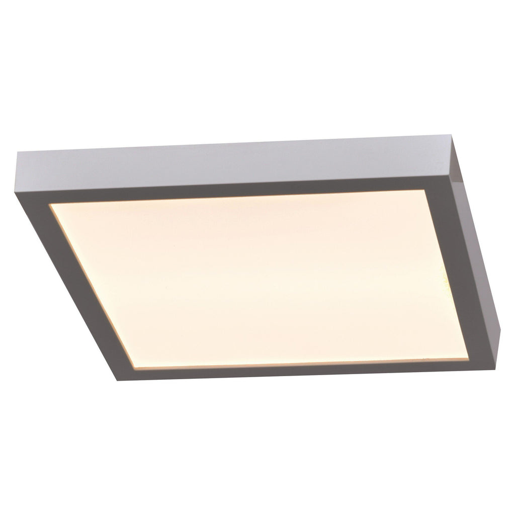 Ulko Exterior (m) Square LED Wet Location Flush Mount - Silver Outdoor Access Lighting 