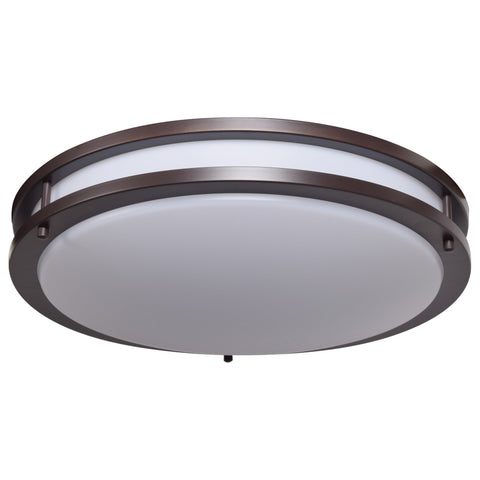 Solero Dimmable LED Flush Mount - Bronze Ceiling Access Lighting 