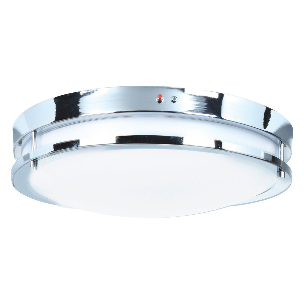 Solero Dimmable LED Flush Mount - Chrome Ceiling Access Lighting 