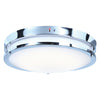 Solero Emergency Backup LED Flush Mount - Chrome Ceiling Access Lighting 