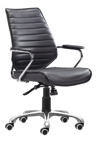 Enterprise Low Back Office Chair Black Furniture Zuo 