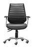 Enterprise Low Back Office Chair Black Furniture Zuo 
