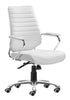 Enterprise Low Back Office Chair White Furniture Zuo 