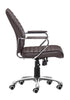 Enterprise Low Back Office Chair Espresso Furniture Zuo 