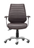 Enterprise Low Back Office Chair Espresso Furniture Zuo 