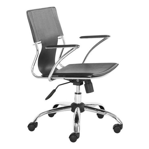 Trafico Office Chair Black Furniture Zuo Black 